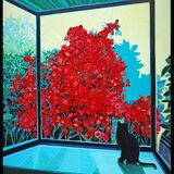 "Oriel Window", Simon McWilliams, oil on canvas, 152 x 137, 2023, artists collection