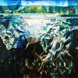 "Sea Gulls and Light, Antrim Coast", Joseph McWilliams, 91 x 127cm, 1984, Private Collection