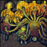 small Chandelier I, oil on canvas 21 x 21 inches