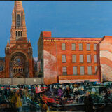 "St Patricks and Car Park" Joseph McWilliams< oil on canvas 2008, Private Collection
