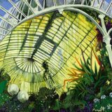 "Sunlit Palm House, Belfast" oil and mixed media on Linen 2017