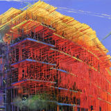 Arc with smoke, oil on canvas