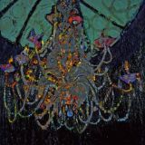 Ceiling Plant, oil on canvas, 39 x 37 inches