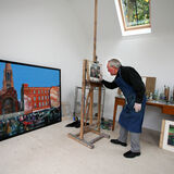 Joseph McWilliams in his Studio, Photograph  by Brendan Murphy
