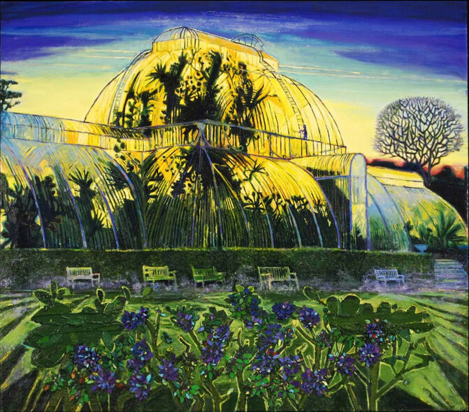 Simon McWilliams "Kew Gardens Sunset" 2018, 137 x 152cm , oil on canvas, private collection