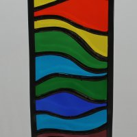Rectangular glass hanging - copyright Sarah Davis 2015