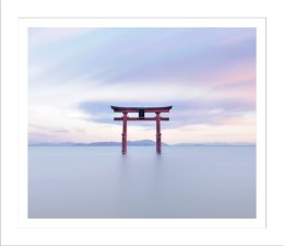 Lake Biwa Torii Gate at Sunset
