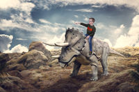 On top of dinob