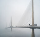 Queensferry Crossing in Sea Mist