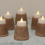 VIGIL 2014, wax, sand and LED lights.