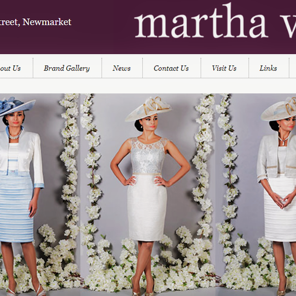Homepage of 'Martha V' Boutique