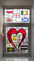 Flags stained glass