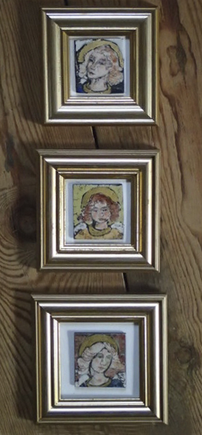 17 three framed angels Iris Davies