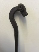 Ram's head toasting fork in hand forged iron