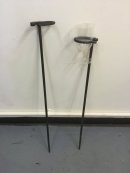 Hand forged iron picnic glass holders SOLD