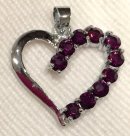 silver heart inset with amethysts
