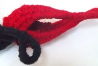 Detail of Black Red flower by Tadek Beutlich
