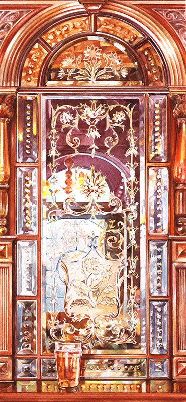 'Reflections' watercolour by Liz Hankins