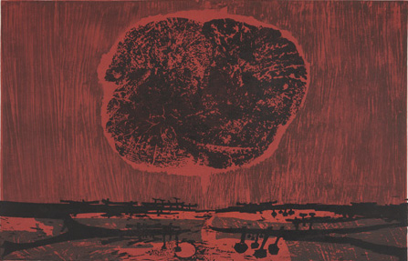 Eruption 4/50 block print by Tadek Beutlich