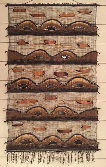 Tadek Beutlich wall hanging with charred wood and X ray film