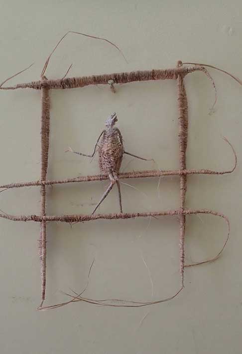 'figure on a scaffolding' by Tadek Beutlich