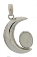 Moon crescent pendant with moonstone
