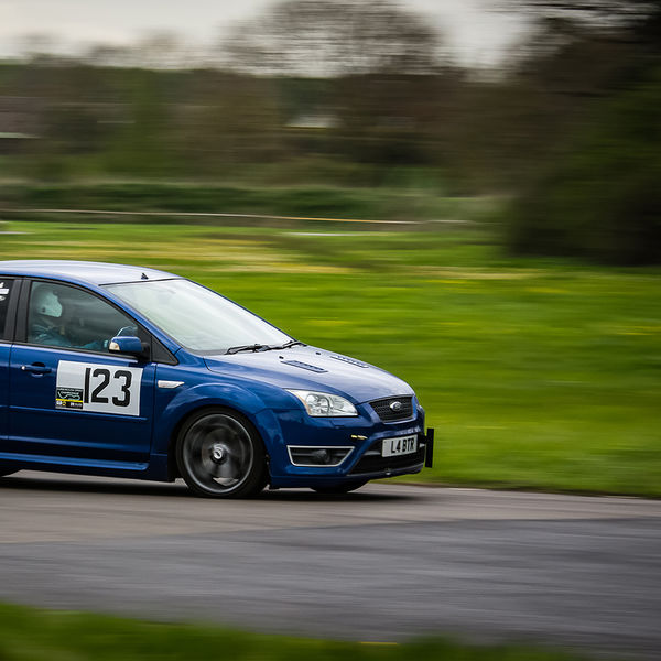 Curborough Sprint Championship 2019 - Round One - #20 ford focus st negotiating flagpole corner during curborough sprint championship 2019