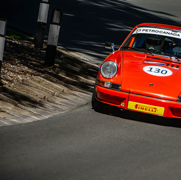 Porsche at Prescott 2019, #33 classic red porsche 911 at speed during the porsche at prescott hill climb event