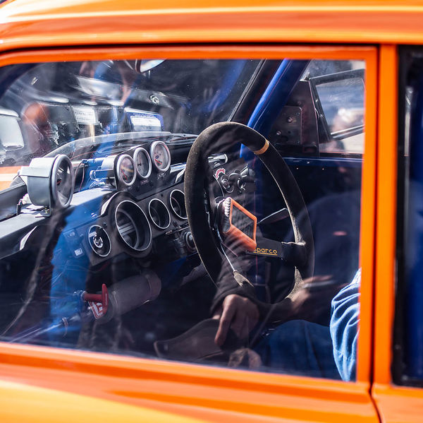 Classic Nostalgia 2019, Shelsley Walsh Hill Climb, #53 hillman imp racing car cockpit shot showing gauges at shelsley walsh