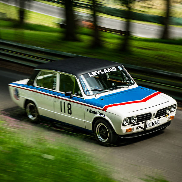 La Vie en Bleu 2019, Prescott Speed Hill Climb, #34 Superb classic triumph dolomite sprint speeding up the prescott hill at the la vie en bleu event