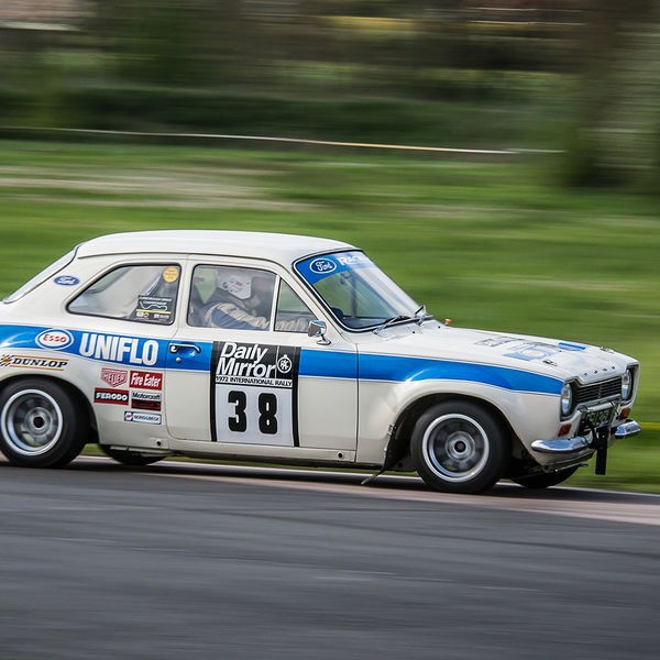 British Motorsports Marshals Sprint, Curborough Sprint Course, #43 classic ford escort mk1 at speed around curborough sprint