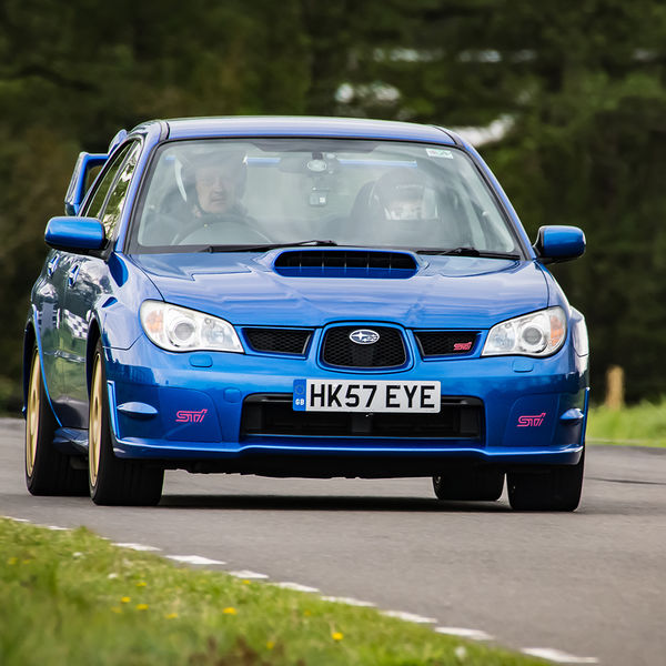 Quinton Motor Club May Track Day, Curborough, #07 Blue Subaru Impreza Sti at speed on Curborough Sprint Course
