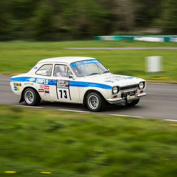 Curborough Sprint Championship 2019 - Round One - #26 classic ford escort mark one at speed on curborough shenstone straight