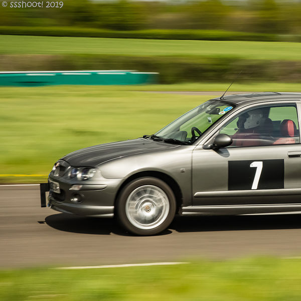 Curborough Sprint Championship 2019 - Round One - #41 grey mg rover 25 at speed on curborough shenstone straight