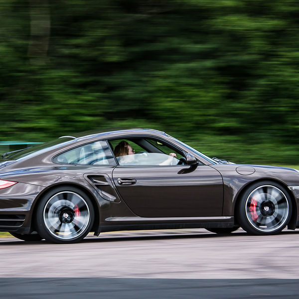 Porsche Club GB, R13, Track Day 2019, Curborough, #08 brown porsche 911 at speed on curborough sprint track