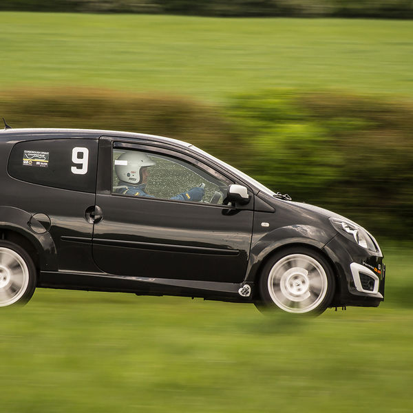 British Motorsports Marshals Sprint, Curborough Sprint Course, #27 renault twingo approaching curborough hairpin at speed