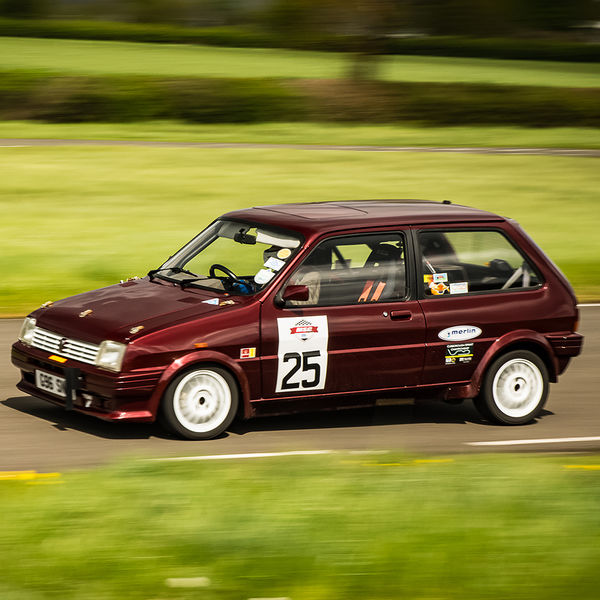 Curborough Sprint Championship 2019 - Round One - #40 maroon mg metro at speed on curborough shenstone straight