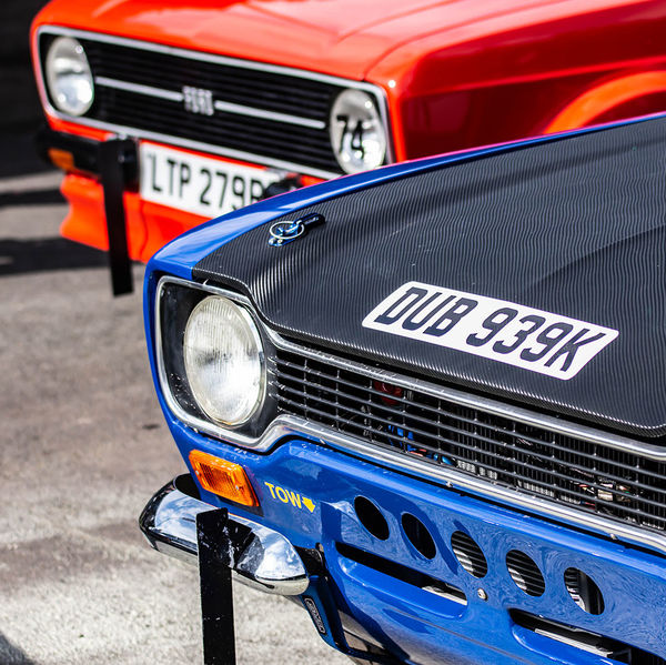 Classic Nostalgia 2019, Shelsley Walsh Hill Climb, #54 classic ford escorts in the paddock at shelsley walsh hill climb