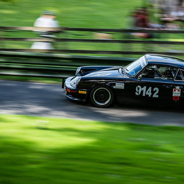Porsche at Prescott 2019, #03 black classic porsche 911 at speed during the porsche at prescott hill climb event