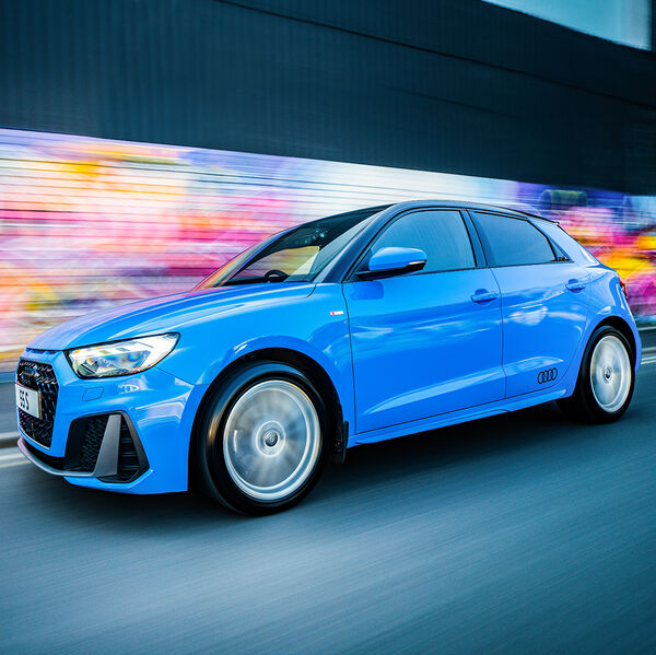 ssshoot-automotive-rigshot-01052021-003 blue audi a1 shot at speed with in birmingham with graffiti background