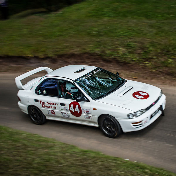 Best of British 2019, Shelsley Walsh, #28 early subaru impreza attacking shelsley walsh hill climb at speed