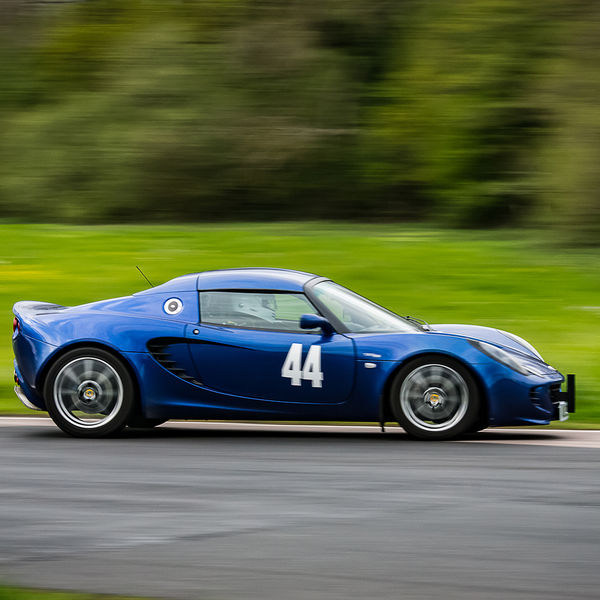 Curborough Sprint Championship 2019 - Round One - #35 blue lotus elise negotiating flagpole corner during curborough sprint championship 2019