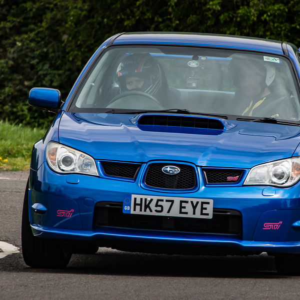 Quinton Motor Club May Track Day, Curborough, #05 Blue Subaru Impreza Sti at speed on Curborough Sprint Course