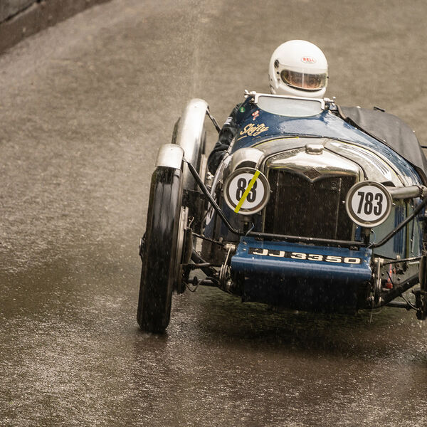 ssshoot-shelsley-walsh-VSCC-04072021-18 riley 12/4 special open top vintage racing car in the rain at the shelsley walsh VSCC event