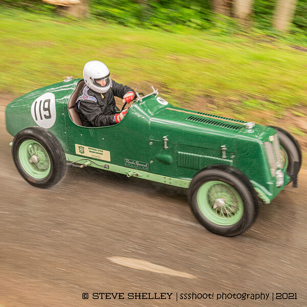 ssshoot-shelsley-walsh-VSCC-04072021-23 green MG PA racing up the hill at the shelsley walsh VSCC event