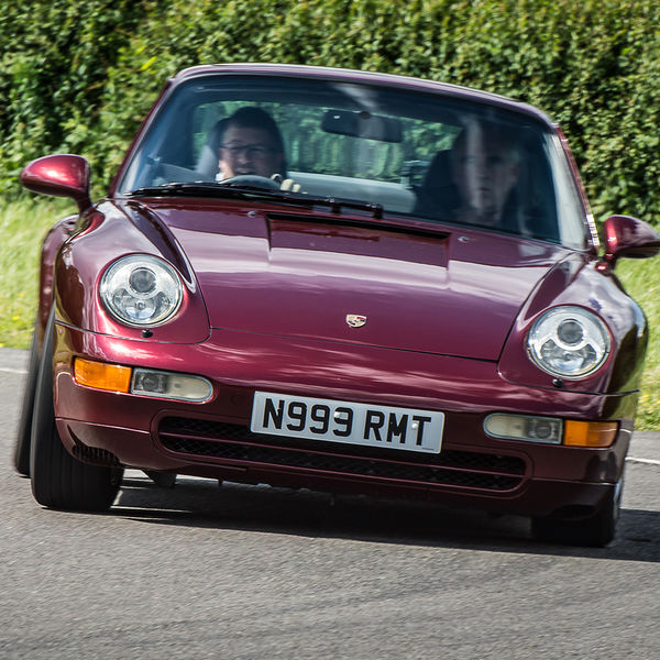 Porsche Club GB, R13, Track Day 2019, Curborough, #39 burgundy porsche 911 at speed on curborough sprint track