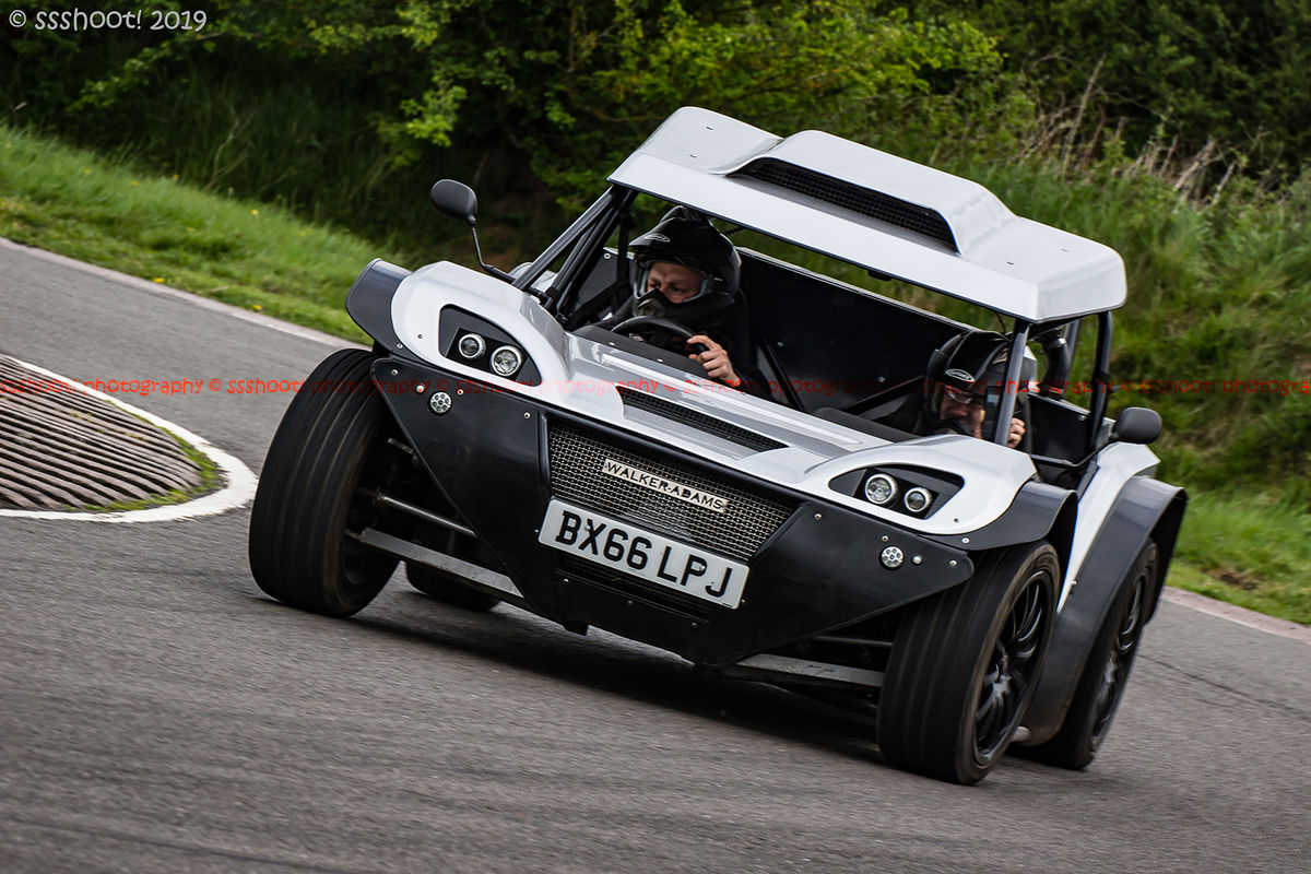 Walker-Adams buggy taking the hairpin at speed on Curborough Sprint Course