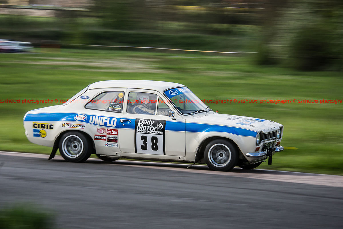 classic ford escort mk1 at speed around curborough sprint