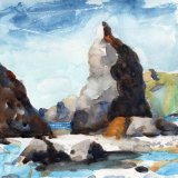 <em>Kynance Cove</em> 6x6ins £95