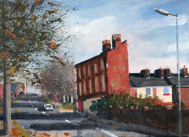<em>Liverpool Painting No.100. Oxford Street.</em> 6x8ins £224